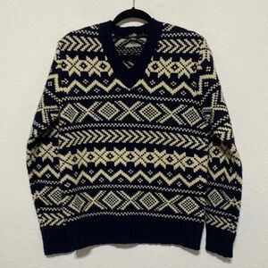 J.Crew NEW 100% Lambs Wool Vintage Nordic Ski Sweater Size S